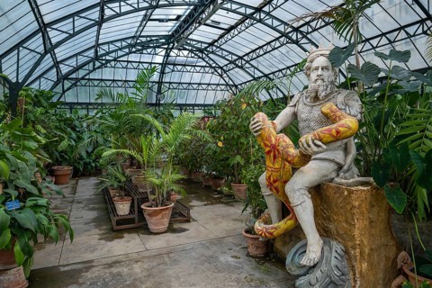 Genius of Palermo or Genio di Palermo, patron saint of the city of Palermo, modern sculpture by