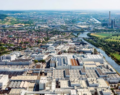 Audi Neckarsulm plant. AUDI AG is one of the largest employers in the Heilbronn-Franken economic