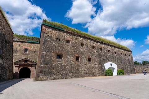 The Ehrenbreitstein Fortress on the right bank of the Rhine near Koblenz, The Ravelin, pentagonal