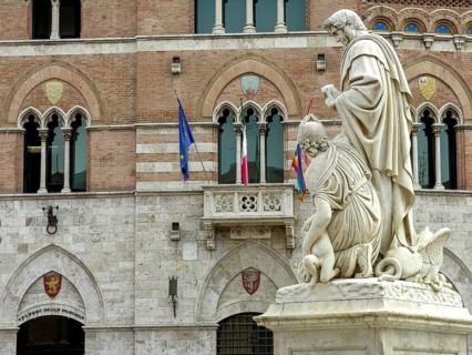 Palazzo della Provincia, Statue of Leopold II, Piazza Dante Alighieri, historic centre, Grosseto,