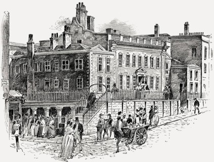 Dr. White's House, King Street, Manchester, England, UK, 19th century