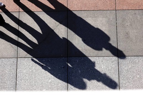 Shadows of people, Germany