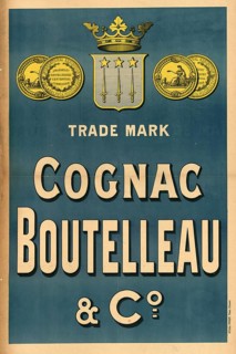 Advertising poster, beverage advertisement, poster for Cognac Boutelleau & C°, a historic French