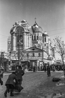Historical aerial photograph: Rostov-on-Don, Russia, heavily bombed and occupied by German troops,