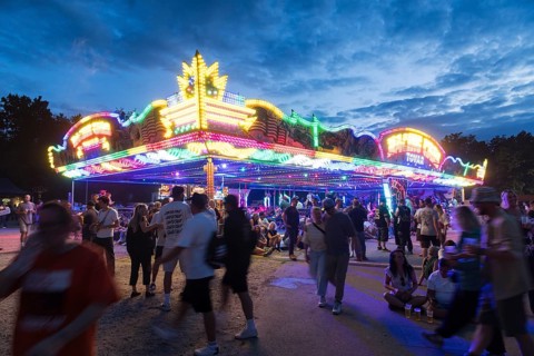 Bumper cars at the Klassentreffen festival on the Central Fairground in Berlin on 29.08.2026