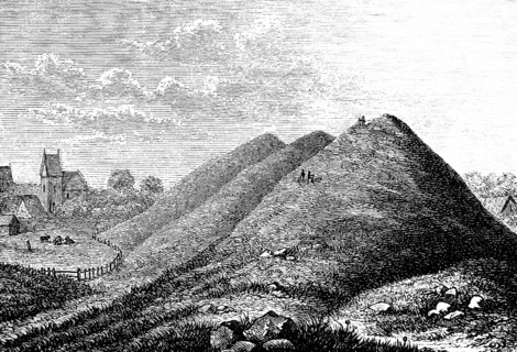 Three hills near Upsala under which Odin, Thor and Freya from Norse mythology are said to be
