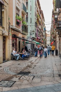 Neighborhood in the old town of Bilbao in the Basque Country, Spain