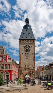 Altpörtel city gate, remnant of the medieval city fortifications, Speyer, Rhineland-Palatinate,