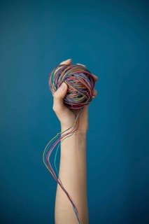 An image depicting the complex impact of the internet on children. Highlighting the intertwining