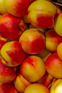 Market sale of nectarines, Venice, Italy