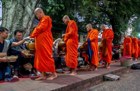 Morning Alms ceremony, Luang Prabang, Laos