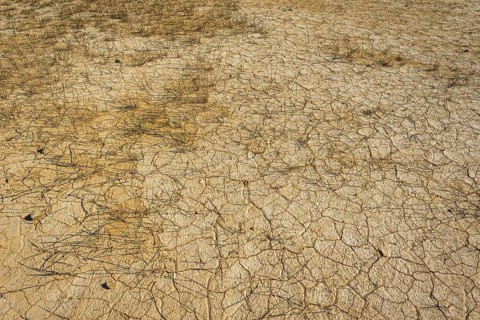 Dry clay soil in Bardenas Reales nature park Park, climate, climate change, Spain