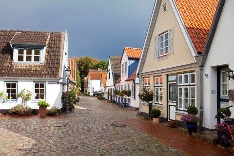 Fishing quarter Holm, Schleswig, Schleswig-Holstein, Germany