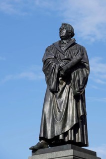 Martin Luther Memorial or Luther Memorial on Neumarkt, Dresden, Saxony, Germany