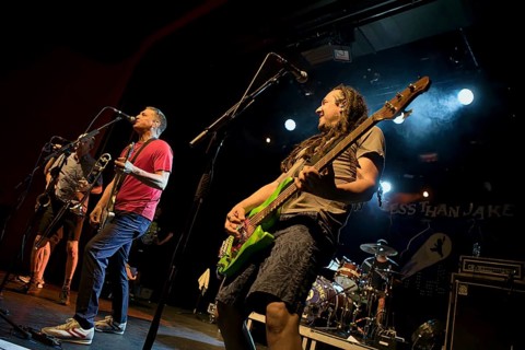 Chris DeMakes, singer of Less Than Jake live on Europe Tour 2026 at Berlin's Columbia Theater on 30
