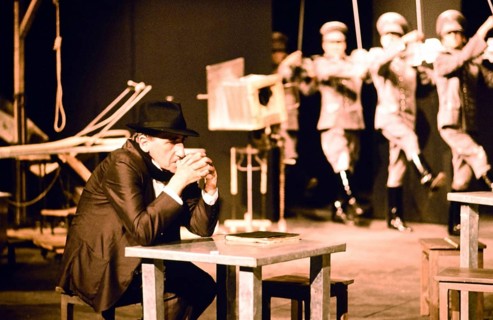 Tadeusz Kantor rehearsing in Berlin, possibly Theatre of Death