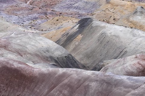 Colorful deposits of the Chinle Formation exposed at Little Painted Desert County Park near