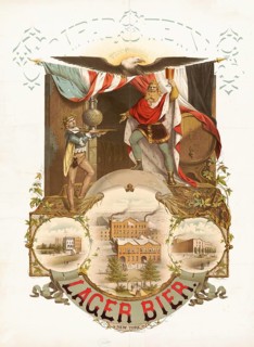 Advertising poster, beverage advertisement, advertising poster for Conrad Stein's lager beer from