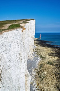 Beachy Head Lighthouse, Beachy Head Cliffs, English Channel, East Sussex, England, United Kingdom