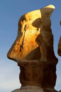 Utah, USA, Escalante Devil's Garden, erosion, sandstone, face, nose, head, Zion NP, United States
