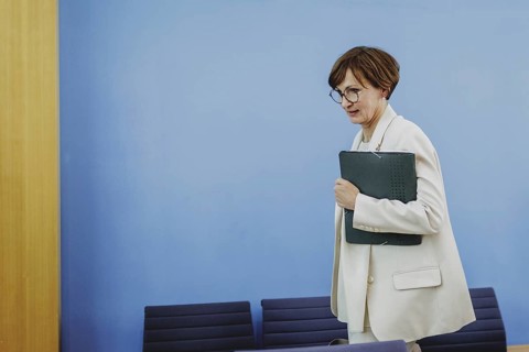 Bettina Stark-Watzinger (FDP), Federal Minister of Education and Research, recorded after a press