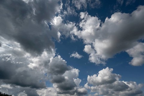 Rain clouds (Nimbostratus), Franconia, Bavaria, Germany