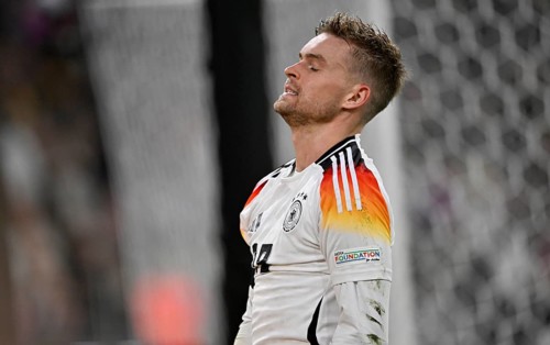 Maximilian Mittelstädt GER (18) portrait, disappointment, disappointed after missed goal chance,