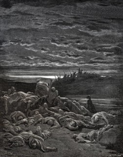 Death of the Sons of Gideon, Old Testament, Gustave Doré, 1863