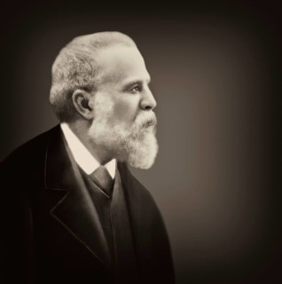 Portrait of Antoni Gaudí i Cornet, 1852 – 1926, Catalan architect and designer from Spain, the