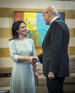 Annalena Bärbock (Alliance 90/The Greens), Federal Foreign Minister, pictured during her trip to