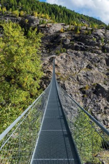 Belalp-Riederalp suspension bridge on the Aletsch Glacier, fear of heights, vertigo, hike, hiking,