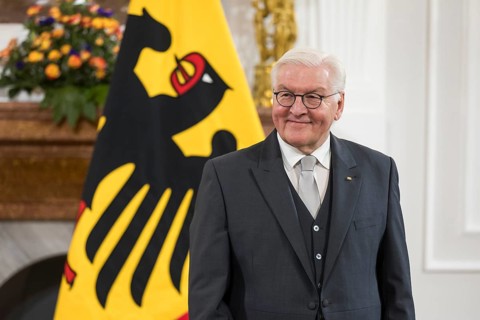 Frank-Walter Steinmeier (President of the Federal Republic of Germany) in front of the Federal
