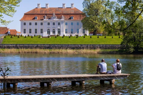 Meseberg Castle, Baroque Castle, Guesthouse of the German Federal Government, Huwenowsee, boat