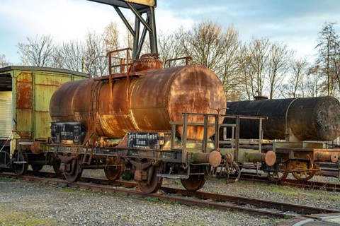 Colliery station of the disused coal mine and museum Zeche Zollern in Dortmund, part of the Route