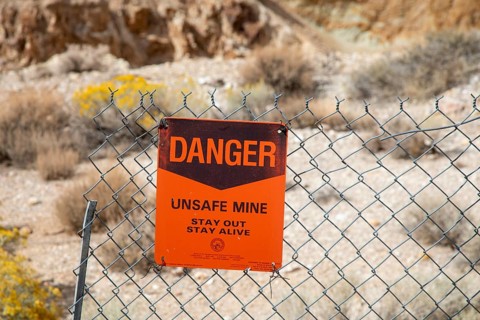 Tonopah, Nevada - The Tonopah Historic Mining Park. Mining began here in 1900 with the discovery of