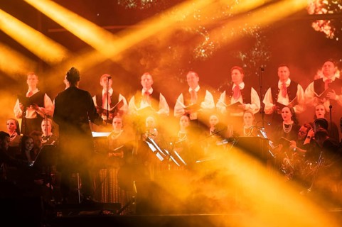 WROCLAW, POLAND - AUGUST 12, 2023: Festival Meskie Granie (Man's playing) concert Miuosh x Band
