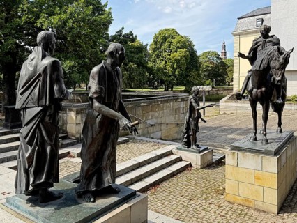 Memorial to the Göttingen Seven by Floriani Bodini for their democratic attitude and civil courage,