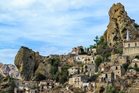 Ghost Town, Pentedattilo Village, Calabria, Italy