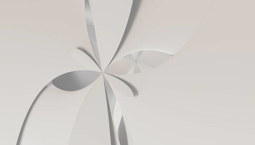This minimal and elegant image portrays a 3D-rendered abstract background with smooth cream tones.