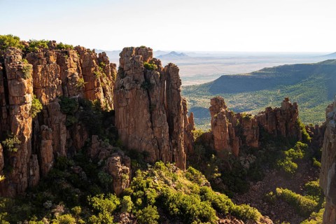 Eroded rock needles from Dolorit, Valley of Desolation, Camdeboo National Park, Graaff-Reinet,