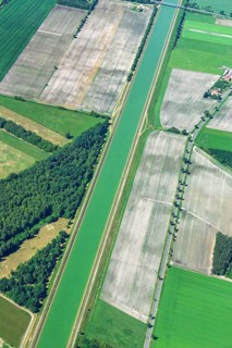 Europe, Germany, aerial view, aerial view, canal, Elbe side canal, traffic route, line, straight,