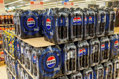 February 2024: Pepsi bottles in the supermarket