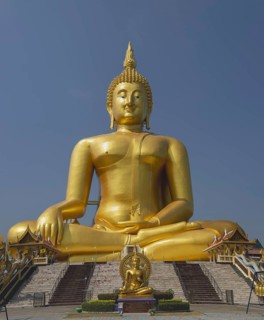 Largest Buddha statue in Thailand (Luang Pho Yai: the statue shows Buddha in the so-called
