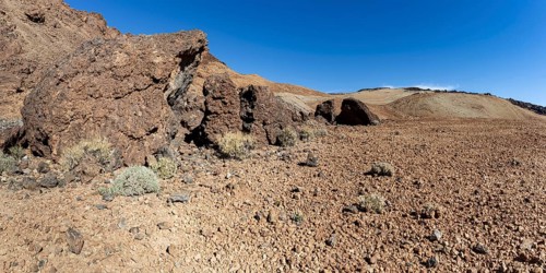 Rock formations, volcanic landscape in El Teide National Park, World Heritage Site, Tenerife,