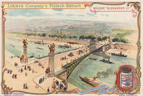 Picture series World Exhibition 1900, Paris, France, Alexander III Bridge, Liebig picture,
