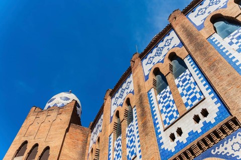 Former bullfighting arena La Monumental in Barcelona, Spain