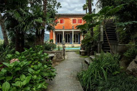 Indian Villa, Palazzina Indiana, Scherrer Park, Parco Scherrer, Morcote, Lake Lugano, Lago di
