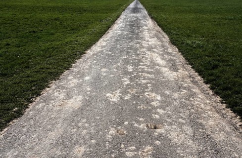 Bike path R1, near Wesertal, Weser Uplands, Weserbergland, Hesse, Germany, digitally edited