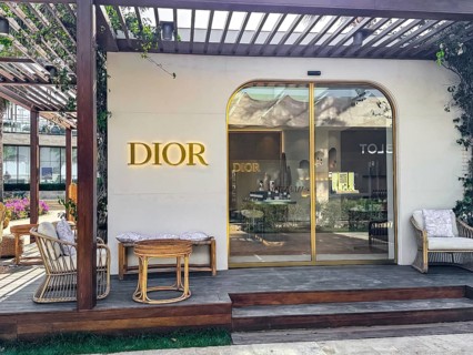 Bodrum, Turkiye - 26.05.2025: DIOR store entrance in Palmarina Bodrum Marina in Turkey