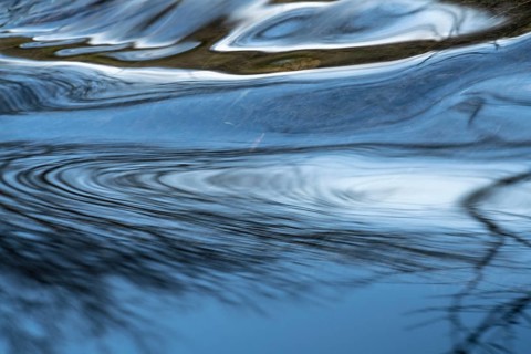 Reflection in a stream, Östersund, Jämtland, Sweden, October 2021